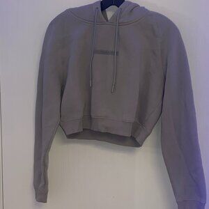 Alphalete Cropped Hoodie - Size M - Gray